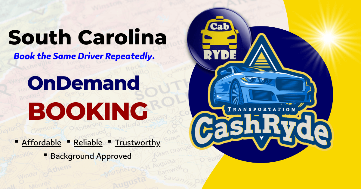 Book South Carolina OnDemand CashRyde Drivers