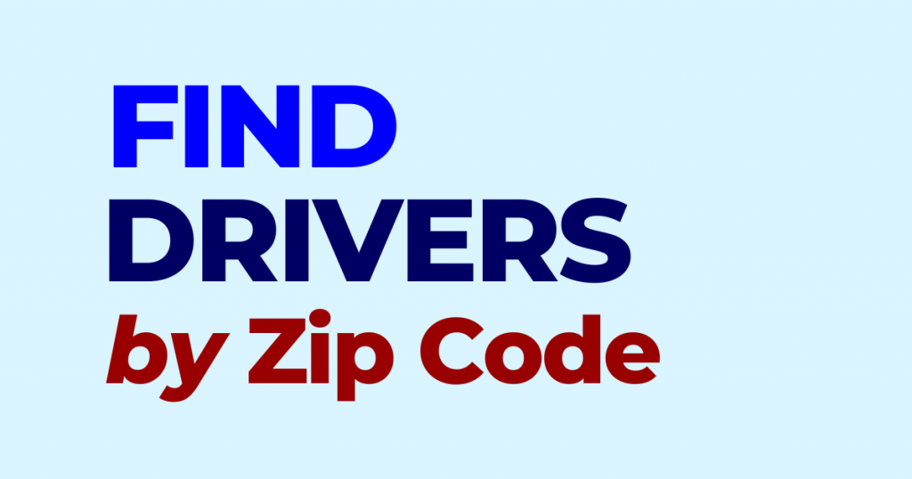 Find Cash Ride Drivers by Zip Code.