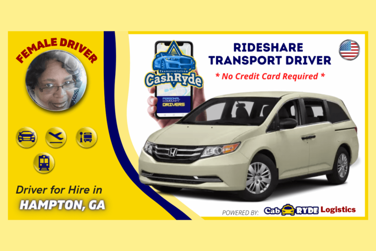 hampton ga rideshare driver with tan 2003 honda odyssey for cash rides 1 768x512
