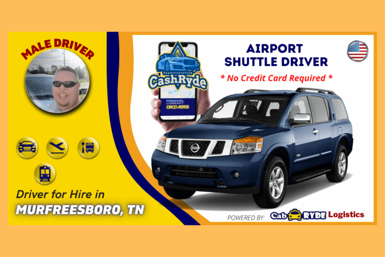murfreesboro tn airport shuttle driver with 2015 blue nissan armada 768x512
