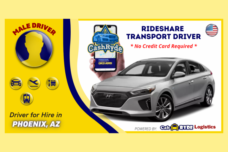 phoenix az rideshare driver with 2019 grey kia ioniq 768x512